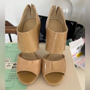 Never Worn Jimmy Choo Nude heeled sandals size 36.5